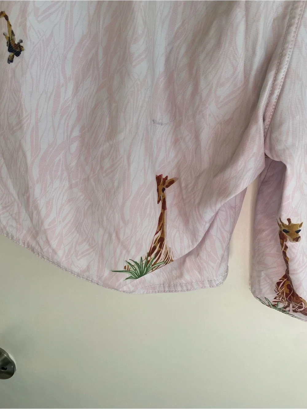 Men’s Johnnie-O Light Pink Giraffe Print Swim Trunks